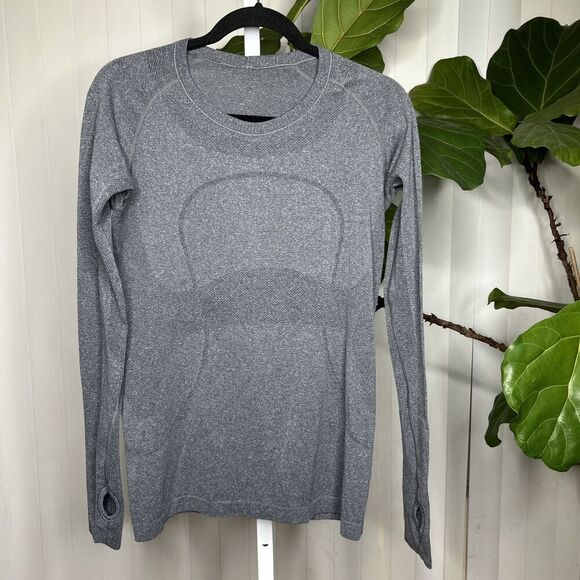 Lululemon Swiftly Tech Top Long Sleeves Grey Color Size 10 - Picture 1 of 6